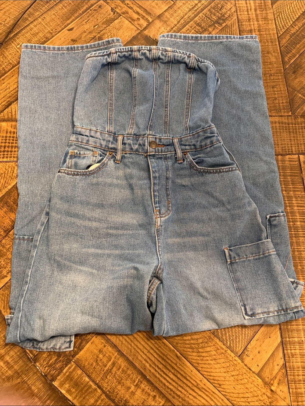 wild fable Light Blue Denim Jumpsuit